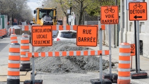 Twenty-two per cent of construction cones in downtown Montreal are 'useless': report