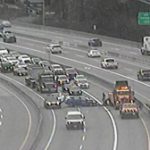 Taxi driver injured in crash on Port Mann Bridge