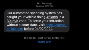 North Vancouver resident loses nearly $5K through smishing scam