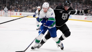 Kempe, Moore get Kings closer to playoff spot with 6-3 victory over Canucks