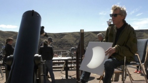 'Our place in the universe': Southern Albertans take in partial solar eclipse