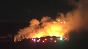 Firefighters battling large grass fire in east Edmonton