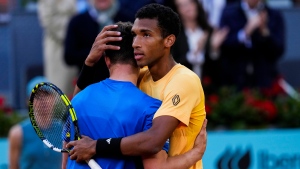 Canadian Auger-Aliassime reaches first Masters final in Madrid with another walkover