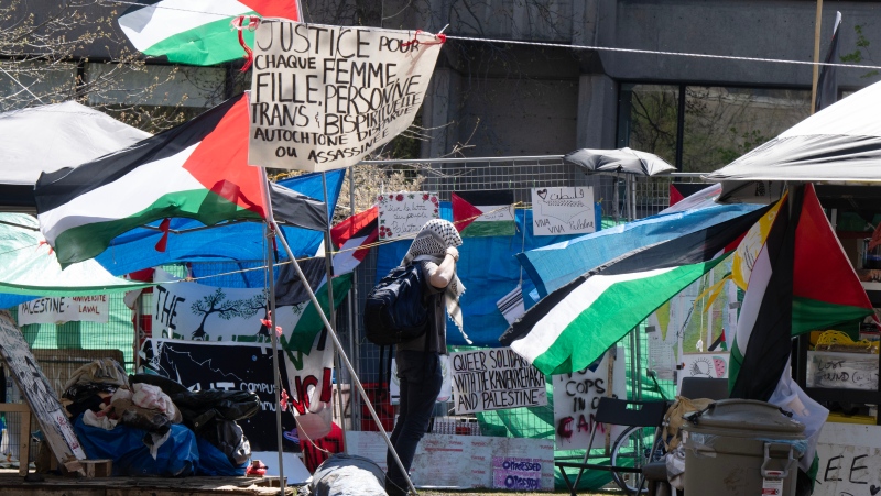 Nearly half of Canadians are opposed to university protest encampments, poll suggests