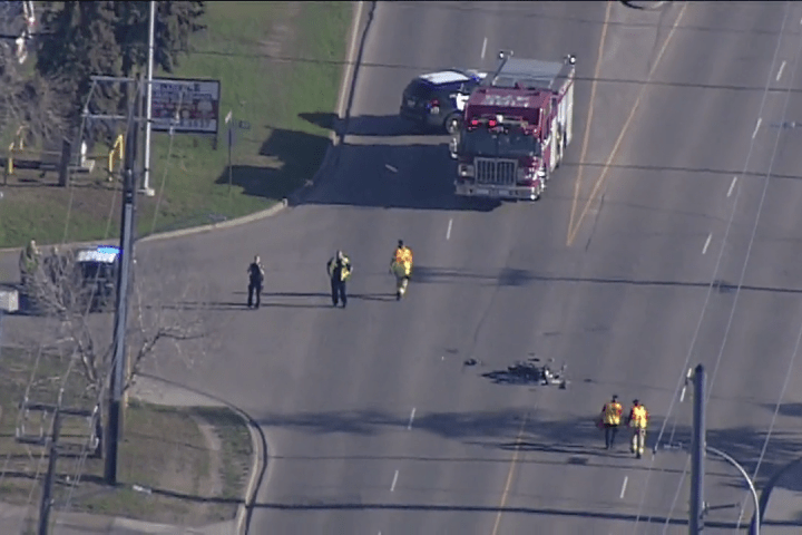 Motorcyclist seriously injured in south Edmonton collision