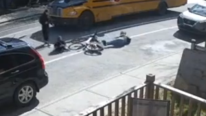 Cyclist issued fine for striking four-year-old girl crossing the street