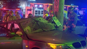 Man trapped in car for nearly 45 minutes following North York collision: police