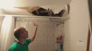 After mice and cockroach nightmare, NDG family relieved landlord patches hole in ceiling