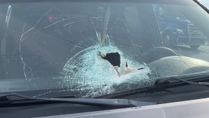 No injuries after metal debris flies through windshield of pickup truck on Hwy. 403: OPP