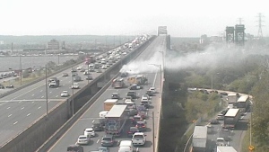 Toronto-bound lanes of Burlington Skyway shut down following collision