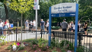 'A beautiful tribute': Caroline Huebner Parkette officially unveiled in Toronto