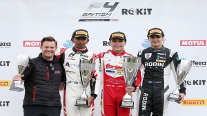 Calgary teenager Alex Berg wins first F4 race in England