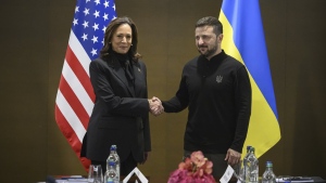 The U.S. supports 'a just and lasting peace' for Ukraine, Harris tells Zelenskyy at Swiss summit