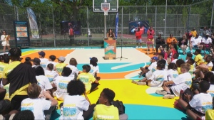 NBA star Lu Dort back in Montreal North to unveil new-look park