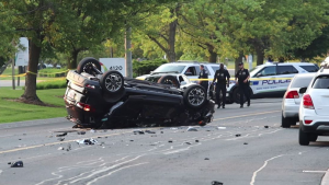 Female driver in critical condition after Mississauga rollover