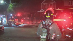 Firefighter injured while battling three-alarm blaze in Midtown