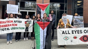 B.C. liberties group to file complaint of violent arrests at pro-Palestinian protest