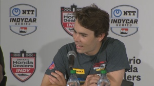 'I actually rented a bike:' Race car driver almost misses Honda Indy press conference due to Toronto gridlock
