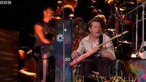 B.C.’s Michael J. Fox joins Coldplay on stage at Glastonbury Festival