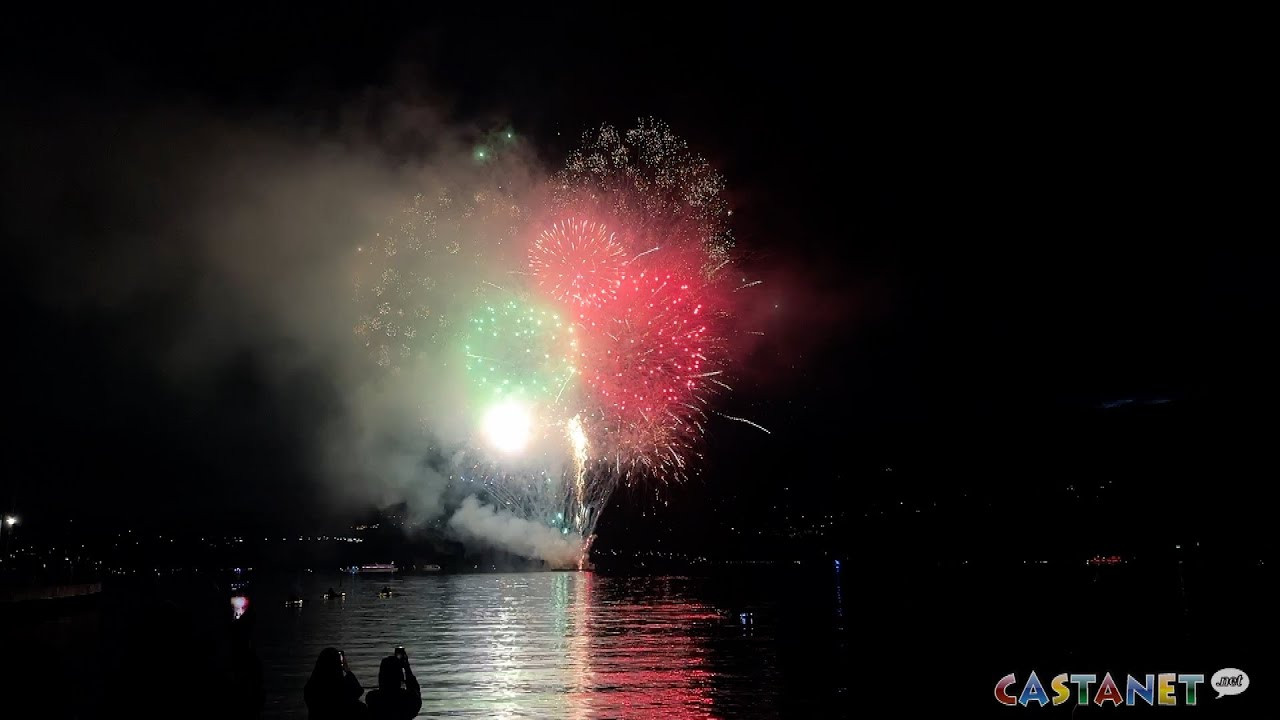 The fireworks were launched from a barge on Okanagan Lake and went off without a hitch at 10 p.m