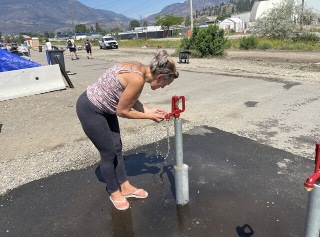 Drinking water taps installed at Kelowna's tent city