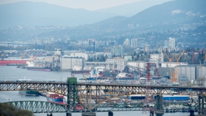 Cyclists warned after wire strung across lane on Second Narrows Bridge