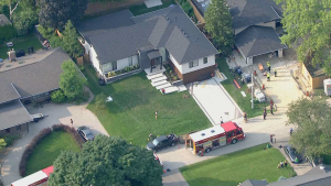 Emergency crews working to free man trapped in trench in Etobicoke