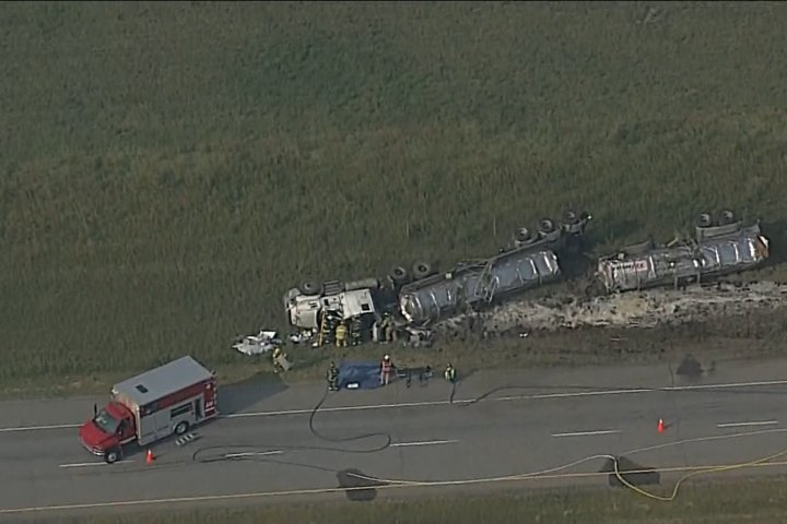 1 dead in southern Alberta tanker crash