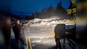 Mudslide forces closure of Highway 93 near Mt. Murchison