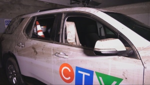 News never stops: CTV Montreal sets up makeshift studio on Nun's Island after damaging water main break