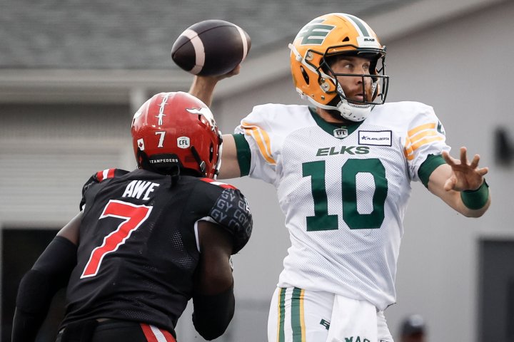 Edmonton Elks QB McLeod Bethel-Thompson lead way for CFL honour roll for Week 13
