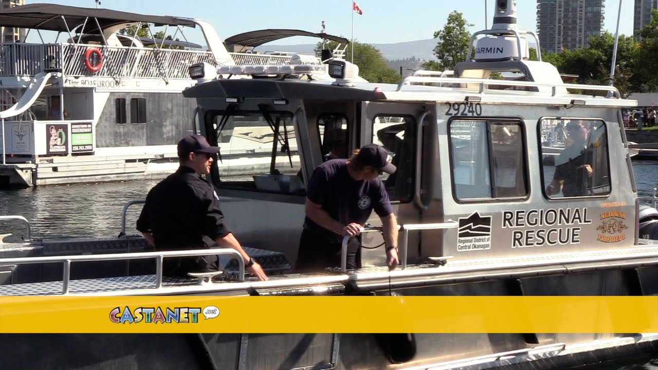Kelowna Fire Department demonstrates new fire rescue boat