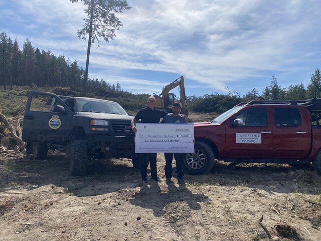 developer donates $10,000 to Okanagan Forest Task Force
