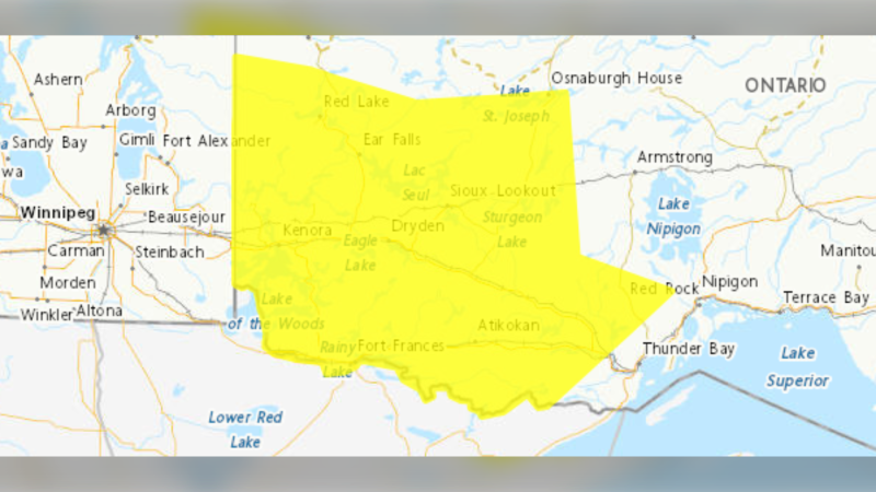Parts of Northwestern Ontario under tornado watch