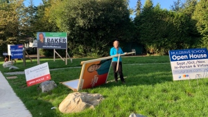 Plea from B.C. election candidates: Stop trashing our campaign signs