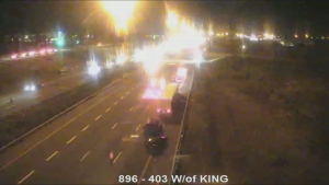 Worker in critical condition after collision on Eastbound Hwy. 403 in Burlington