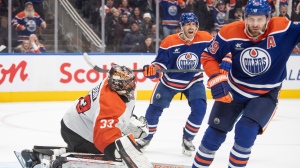 Oilers breathing easier after snapping skid with 4-3 OT win over Flyers
