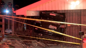 Man taken to hospital after car crashes into home in Scarborough