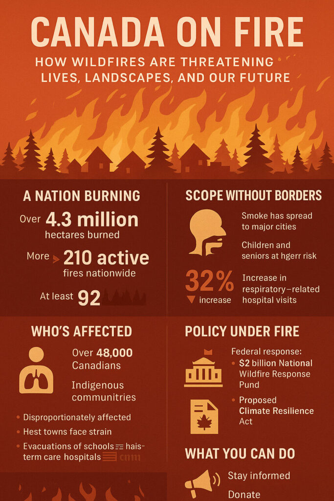 infographic canadian wildfires 2025