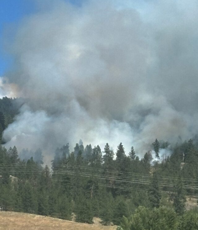 Tactical evacuations underway as BC Wildfire Service fights wildfire behind Kelowna International Airport