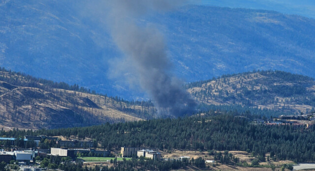 Trash fire at Glenmore Landfill in Kelowna