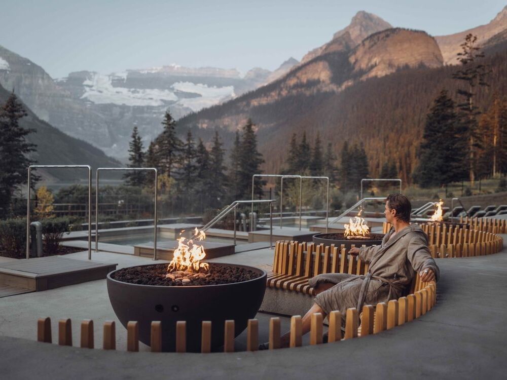 The Canadian Rockies just got a new luxury thermal spa and here's a peek inside