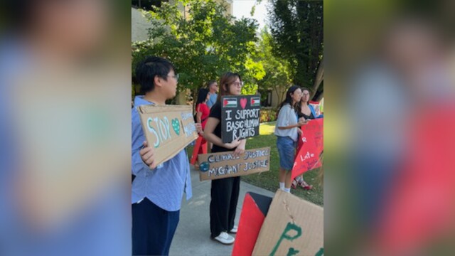 Kelowna activists join nationwide Draw The Line protests