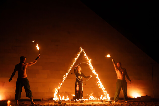 Local arts group hosts Halloween fire show at Summerhill Pyramid Winery