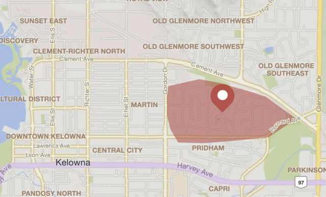 Nearly 1,000 homes without power near downtown Kelowna