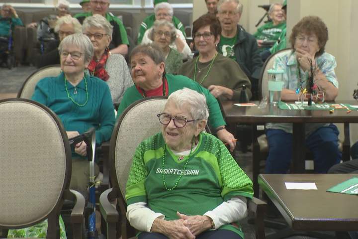 Grey Cup festivities have begun at Regina retirement home