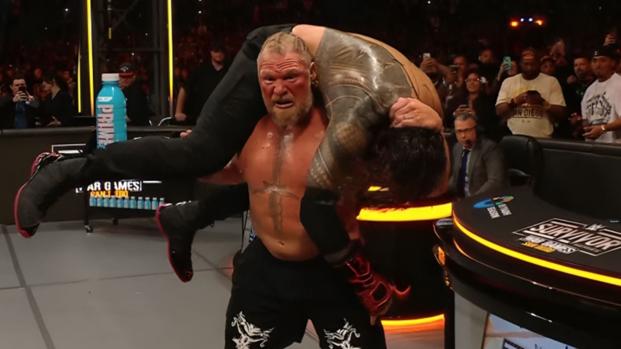 Roman Reigns & Brock Lesnar cause sudden audio malfunction during WWE Survivor Series: WarGames