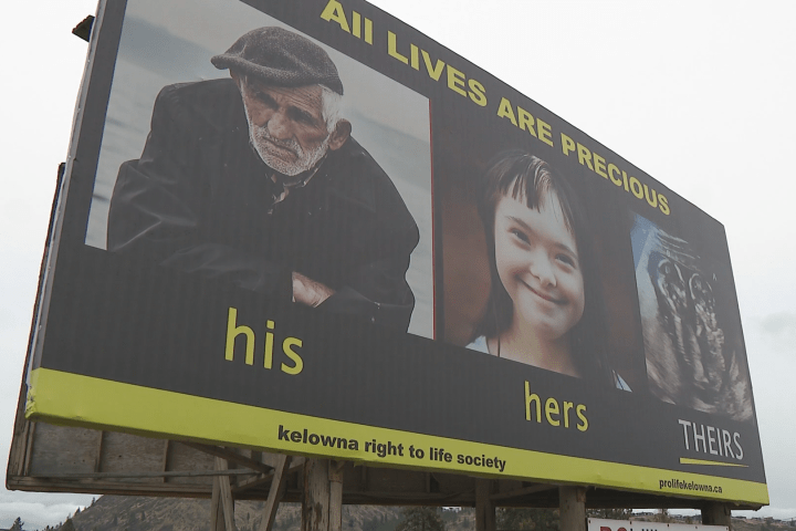 Anti-abortion billboards in West Kelowna, B.C. to be taken down