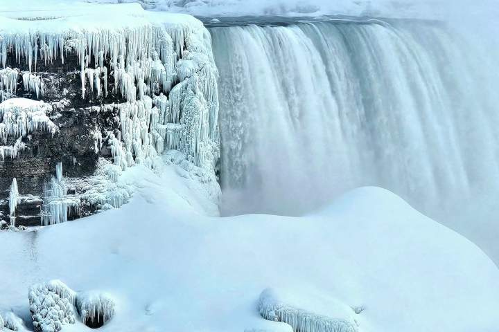 Niagara Falls partly freezes, creating ‘dazzling’ views