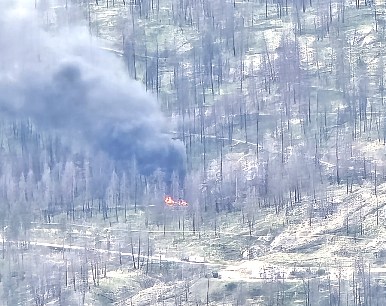 Vehicle fully engulfed on Westside Road above former Lake Okanagan Resort